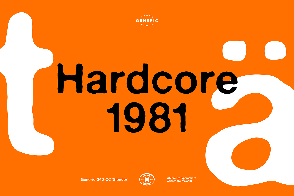 Generic G40-CC 'Slender', a Sans Serif Font by More Etc. Studios (Photo 3 of 8)