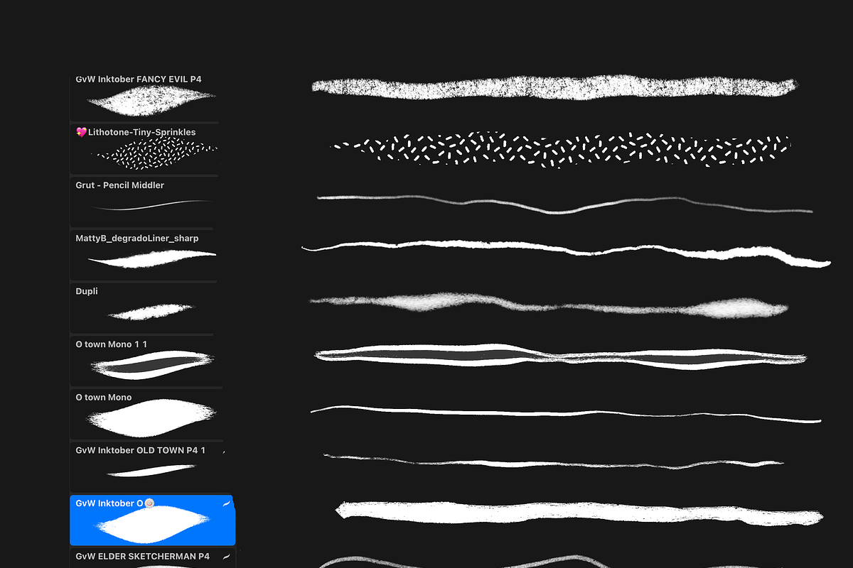 Curated brushes for Procreate, a Brush Add-On by Chak Hdz Market (Photo 3 of 6)