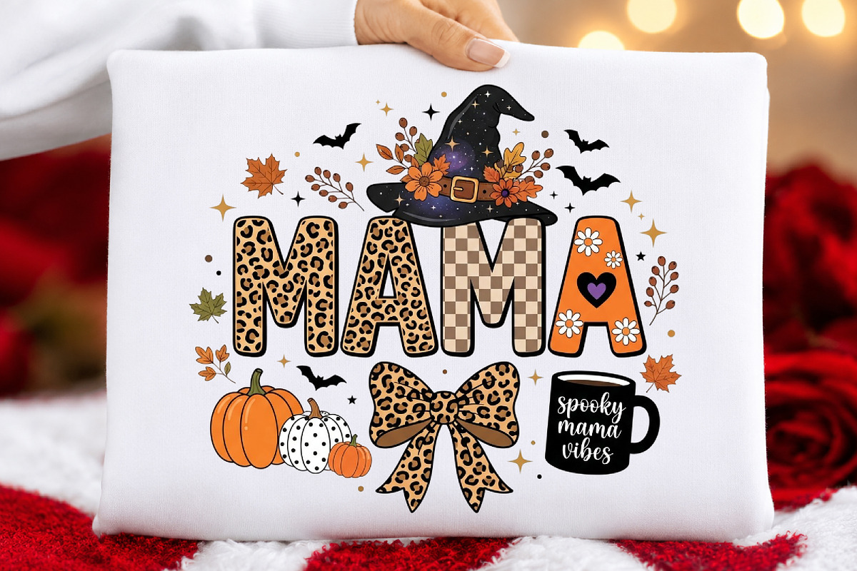 Spooky Mama Halloween PNG, a Seasonal Illustration by DreamCafeArt (Photo 5 of 7)