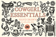 Western Cowgirl Essentials Graphics, an Object Illustration by cmfgraphics (Thumbnail 1 of 4)