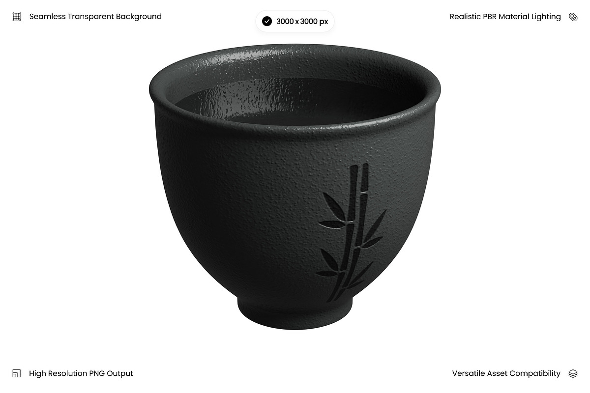 Bamboo Design Tea Cup 3D, an Object 3D Model by Wencory (Photo 1 of 2)