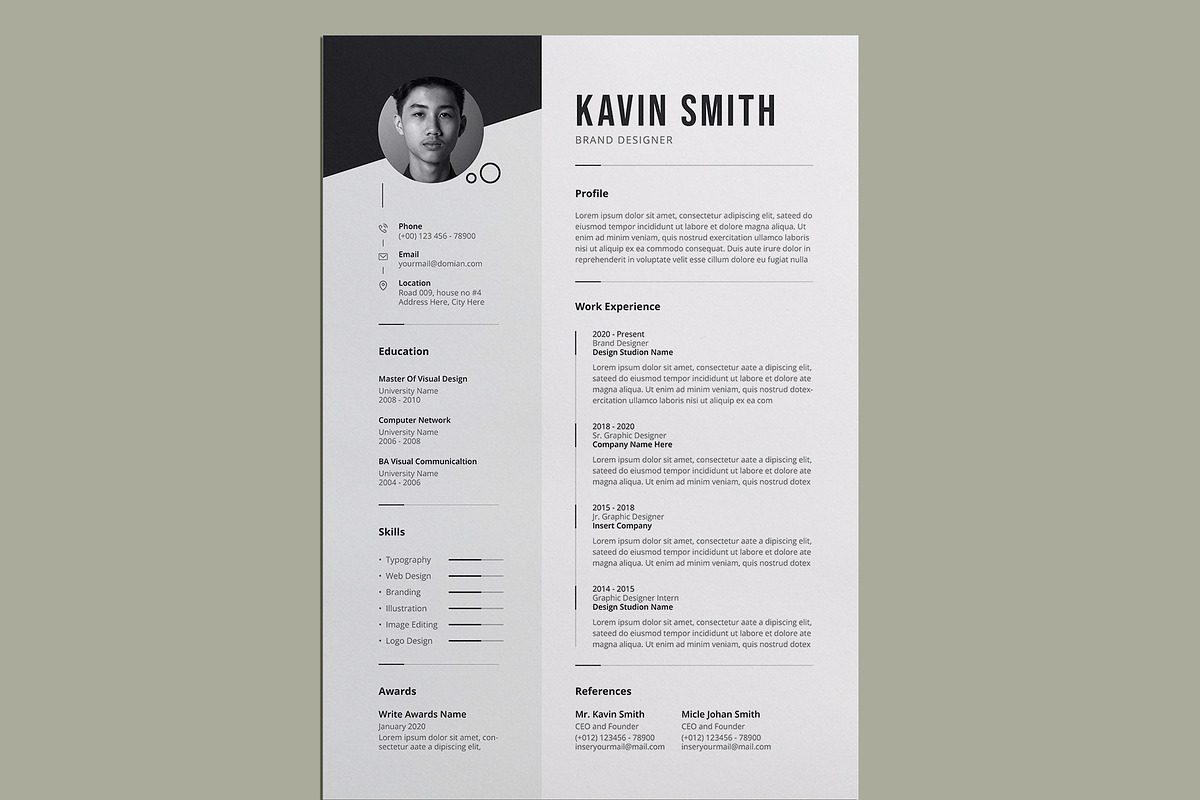 Resume/CV Template | Word & Canva, a Resume Template by HiveArts (Photo 3 of 6)
