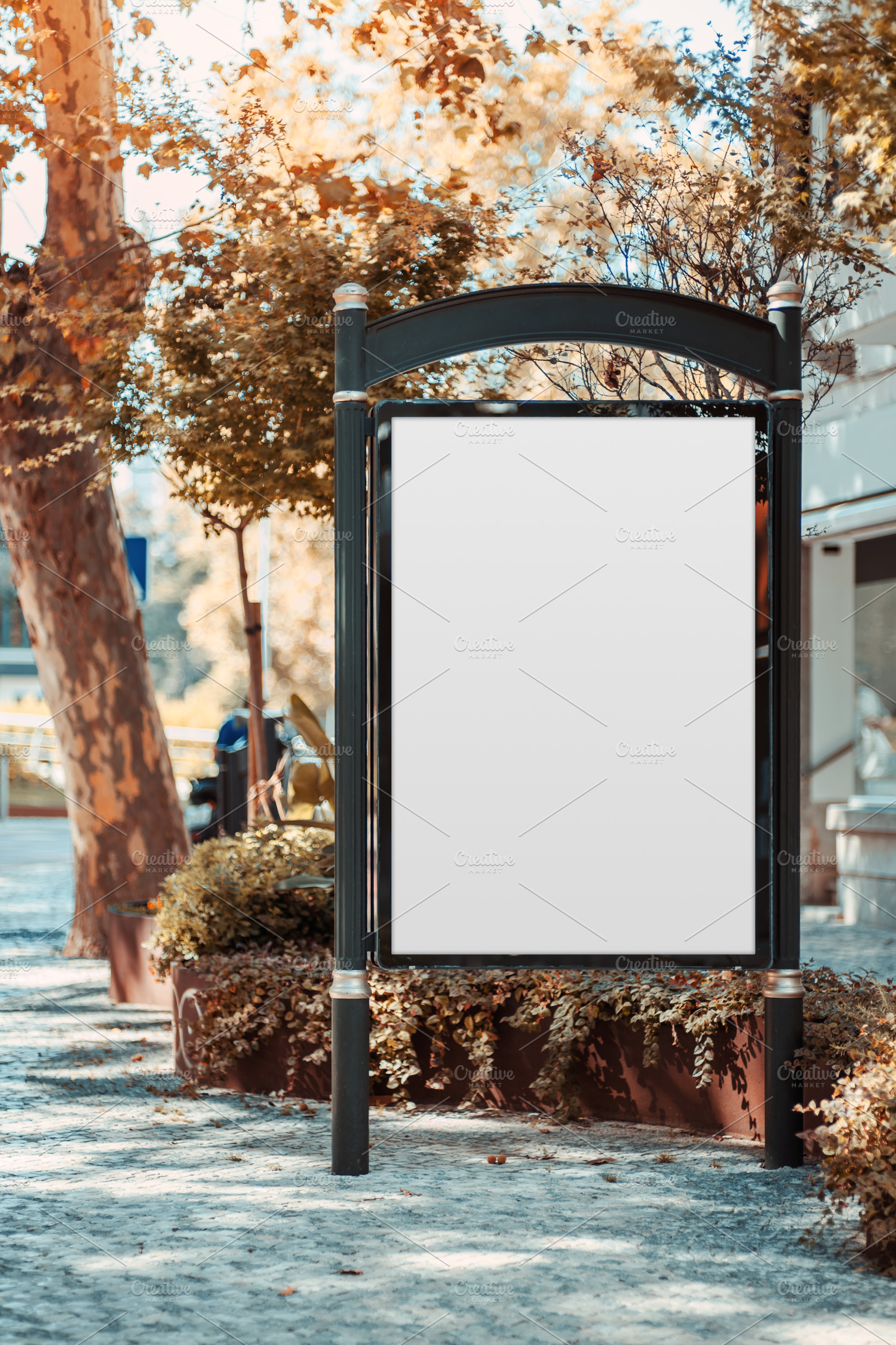 Street Poster Mockup in Autumn, a Business Photo by SkyNext
