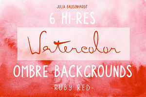 Watercolor Ombre Backgrounds (red)