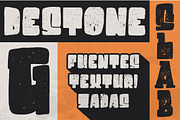 Destone - 2 Styled Font, a Slab Serif Font by Garisman Std (Thumbnail 1 of 10)