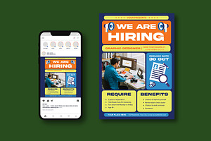 We Are Hiring Flyer, a Flyer Template by iDoodle Studio