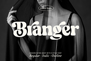 Branger - Modern Retro Serif, a Serif Font by Shakira Studio (Thumbnail 1 of 15)
