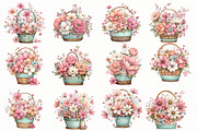 Whimsical spring basket clipart, an Illustration by Designworld (Thumbnail 2 of 5)