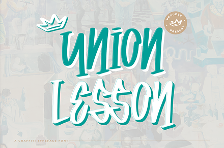 Union Lesson | Graffiti Typeface, a Handwritten Font by Denustudios