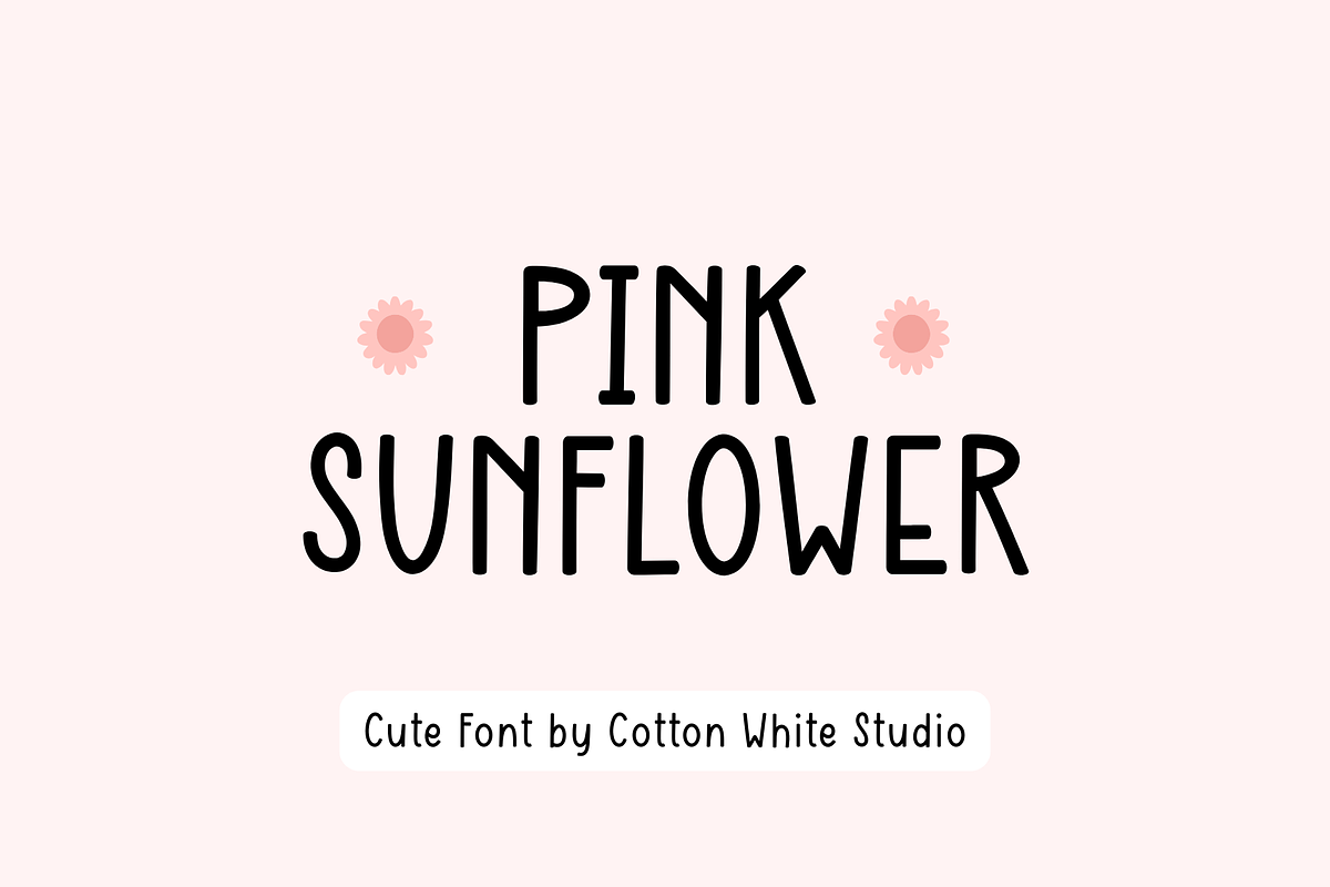 Pink Sunflower Font, a Sans Serif Font by Sofia Skoog (Photo 1 of 12)