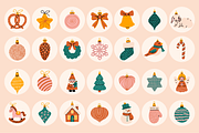 140 Cozy Retro Christmas Clipart, a Seasonal Illustration by Zeukaa (Thumbnail 14 of 21)