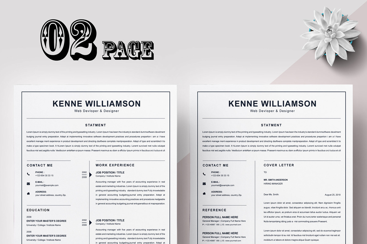 Resume Templates CV Bundle, a Resume Template by X-Type (Photo 21 of 21)