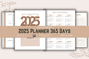 2025 Planner 365 Days | KDP Interior