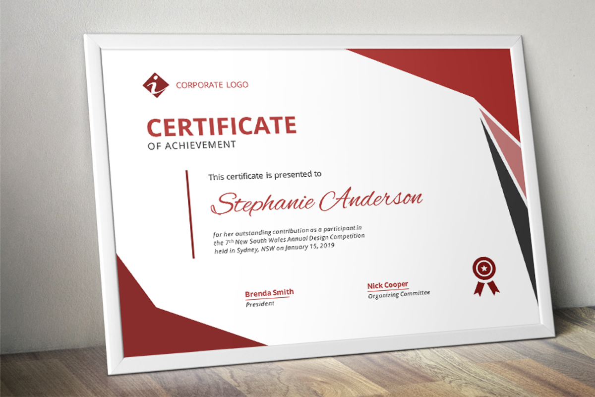 10 modern certificate docx bundle, a Stationery Template by Inkpower (Photo 4 of 10)