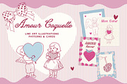 Amour Coquette collection, a Seasonal Illustration by DigARTbyHavroshka (Thumbnail 1 of 11)