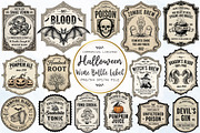 Halloween Wine Label Sublimation, an Illustration by OK Design (Thumbnail 1 of 4)