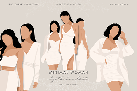Minimal Woman Fashion Cliparts