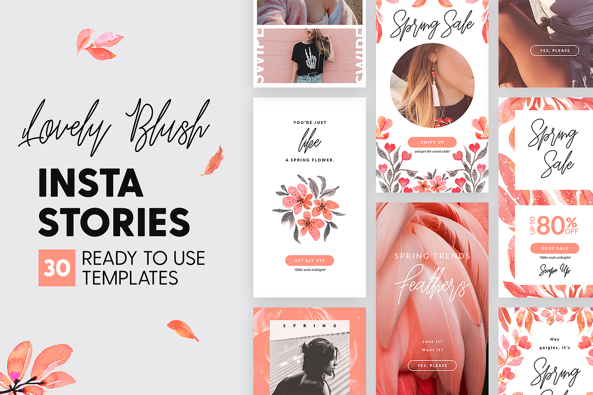 Instagram Stories - Lovely Blush Ed., a Social Media Template by The Wedding Shop (Photo 1 of 8)