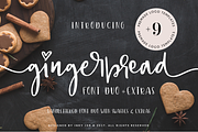 Gingerbread Font Duo + 9 Logos, a Script Font by Inky Jar Design Studio (Thumbnail 1 of 11)
