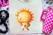 Cute Autumn Sun Clipart, an Illustration by CreationArt (Thumbnail 3 of 9)