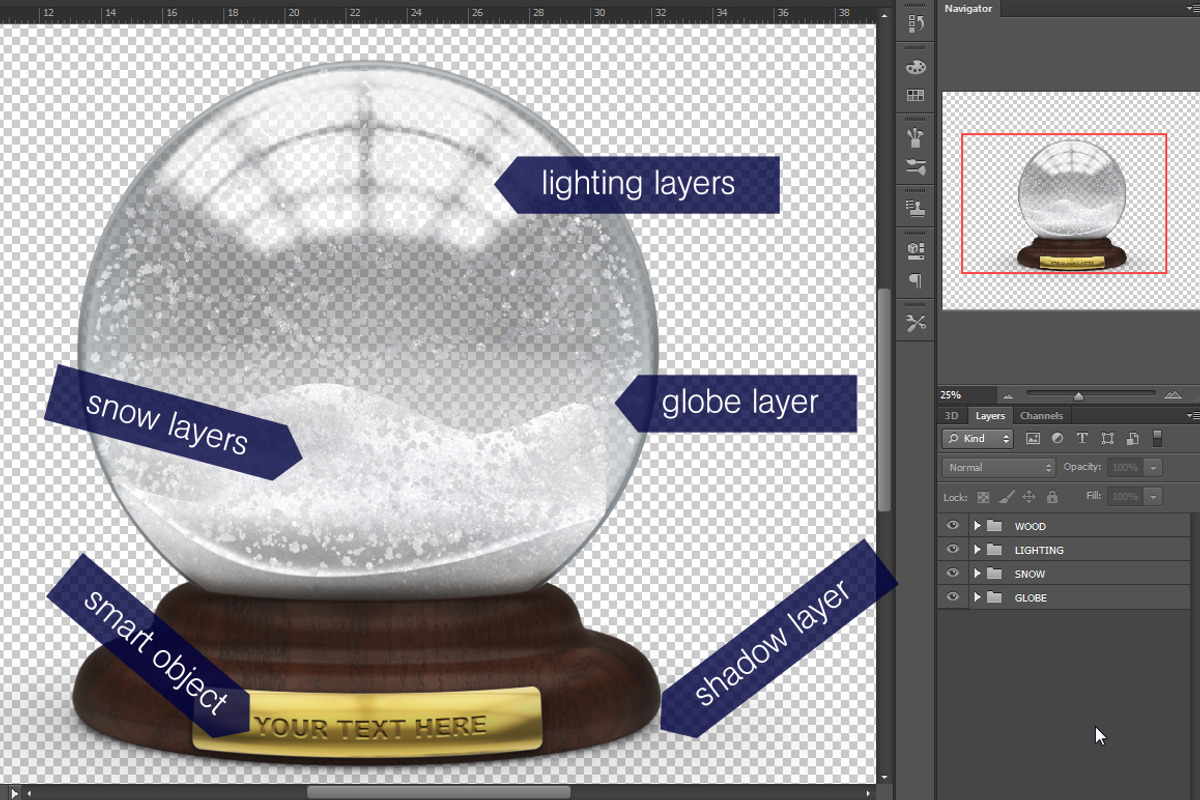Snow Globe Mockup, a Product Mockup by Digitalphaser (Photo 6 of 6)