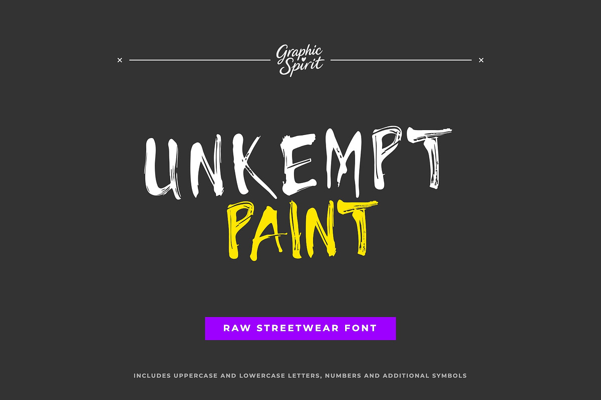 Unkempt Paint Decorative Font, a Handwritten Font by Graphic Spirit (Photo 1 of 8)