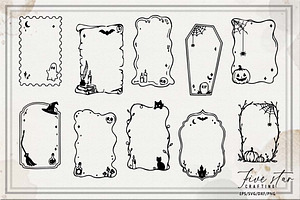 Doodle Halloween Frame SVG Bundle