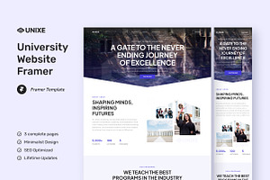 Unixe - University Website Framer, a Websites & App Template by peterdraw