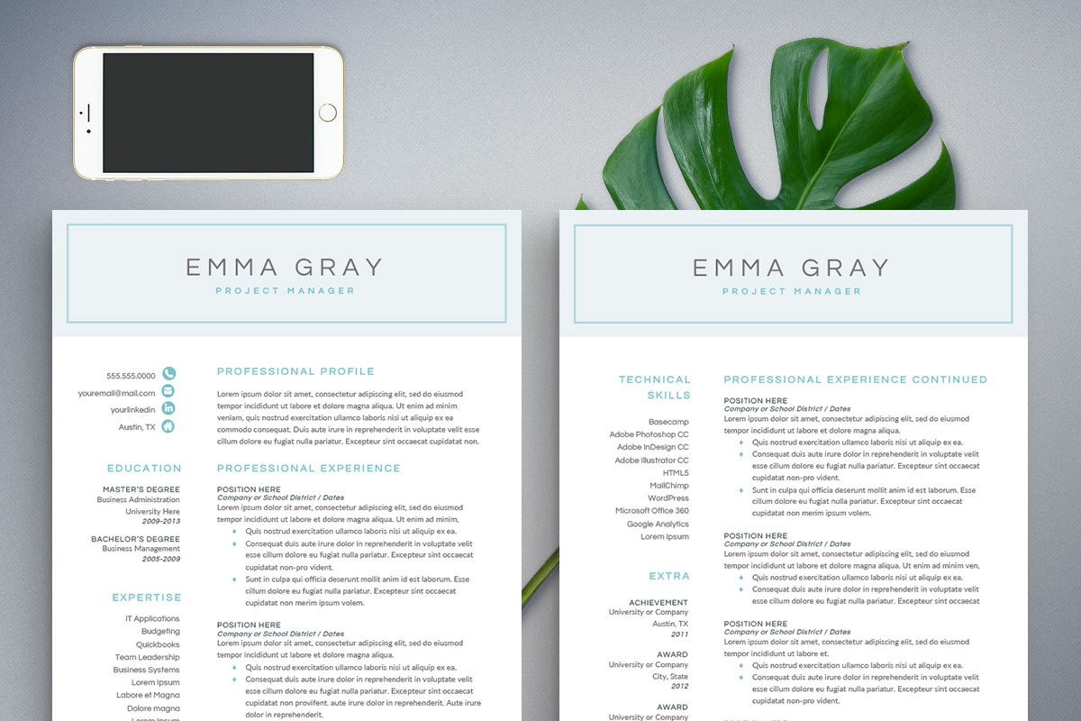 Modern Resume Template for Word, a Resume Template by SharpResumeFoundry (Photo 2 of 6)