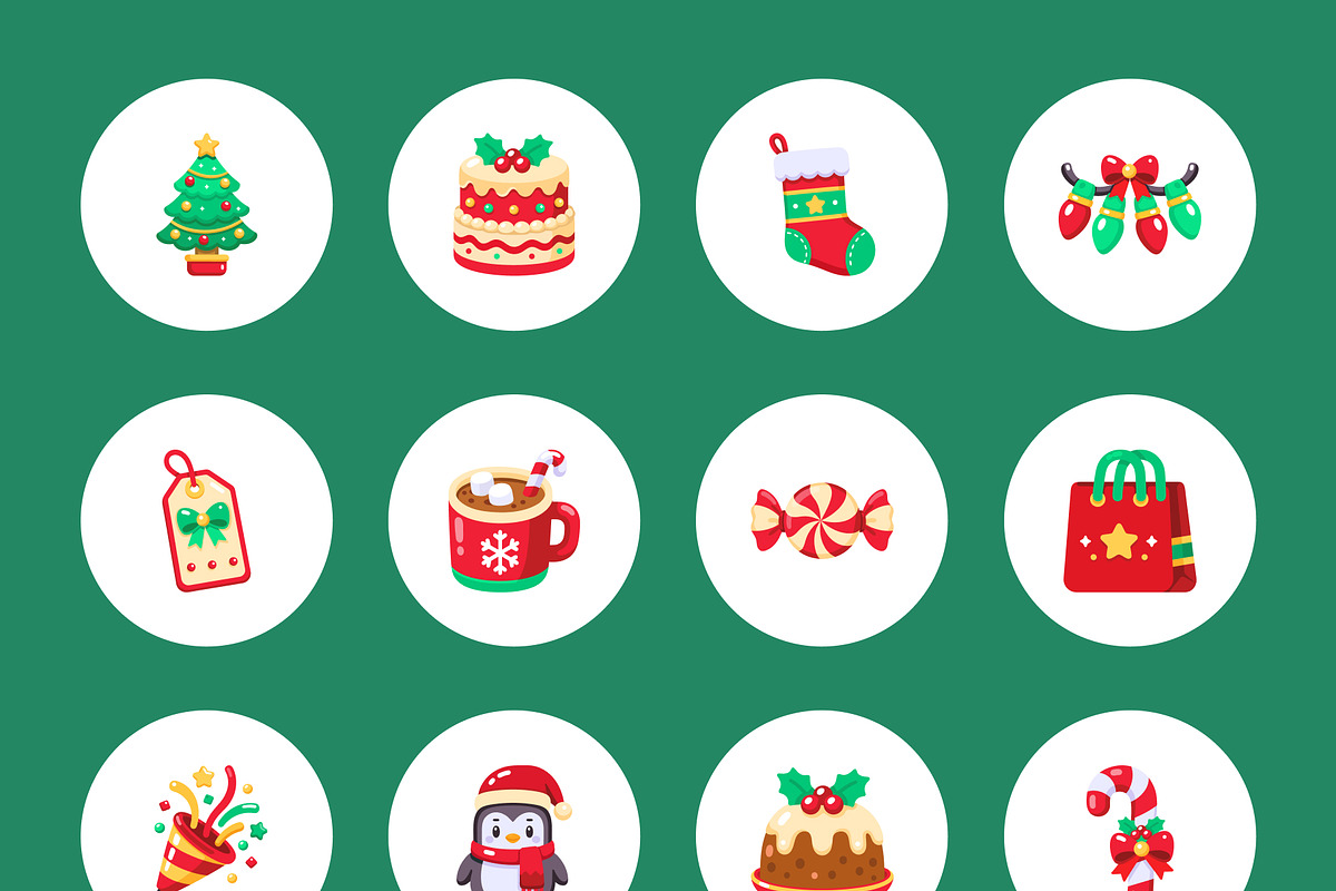 75 Christmas Flat Icons, an Emoji Icon by Prosymbols (Photo 9 of 10)