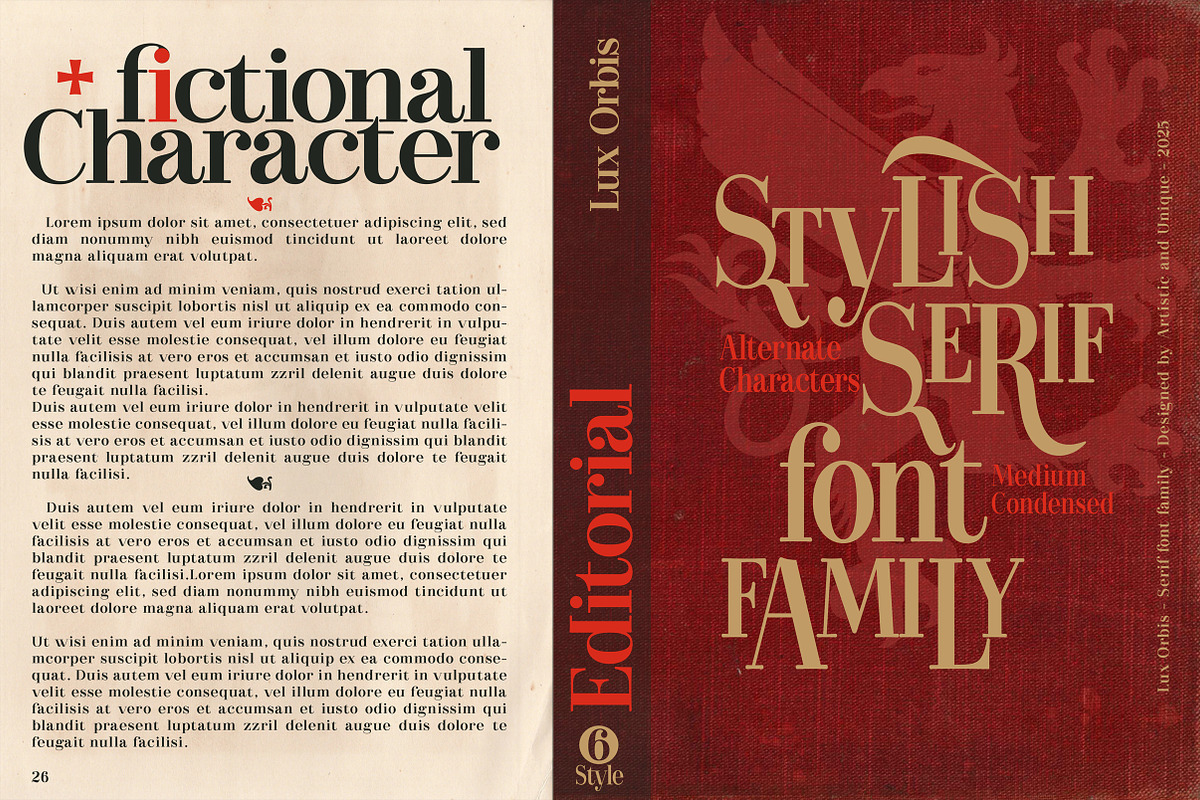 Lux Orbis - Serif font family, a Font by Artistic & Unique (Photo 14 of 15)