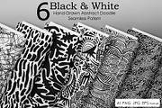 Black & White Hand Drawn 6 Pattern, a Pattern Graphic by Space_Oleandr (Thumbnail 1 of 7)