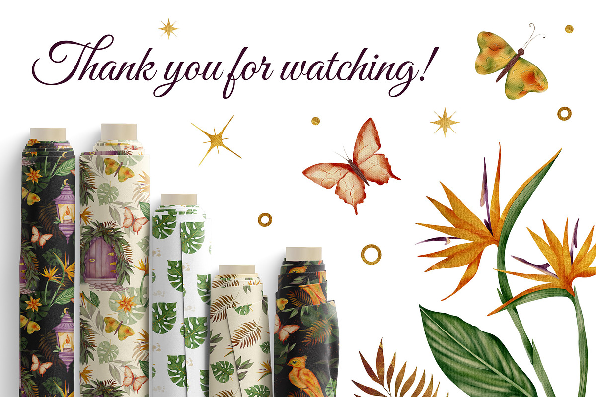 Tropical Fairy Watercolor Set, a Decorative Illustration by ZabolotnaArt (Photo 13 of 13)