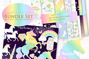 Magical Unicorns, Einhorn, Rainbow, an Illustration by Mia's Graphic Design (Thumbnail 3 of 10)