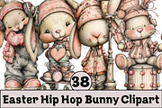 Easter Hip Hop Bunny Clipart, an Illustration by Design Market (Thumbnail 1 of 3)