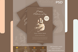 Beautiful mother's day poster, a Flyer Template by kamalrawat_gd