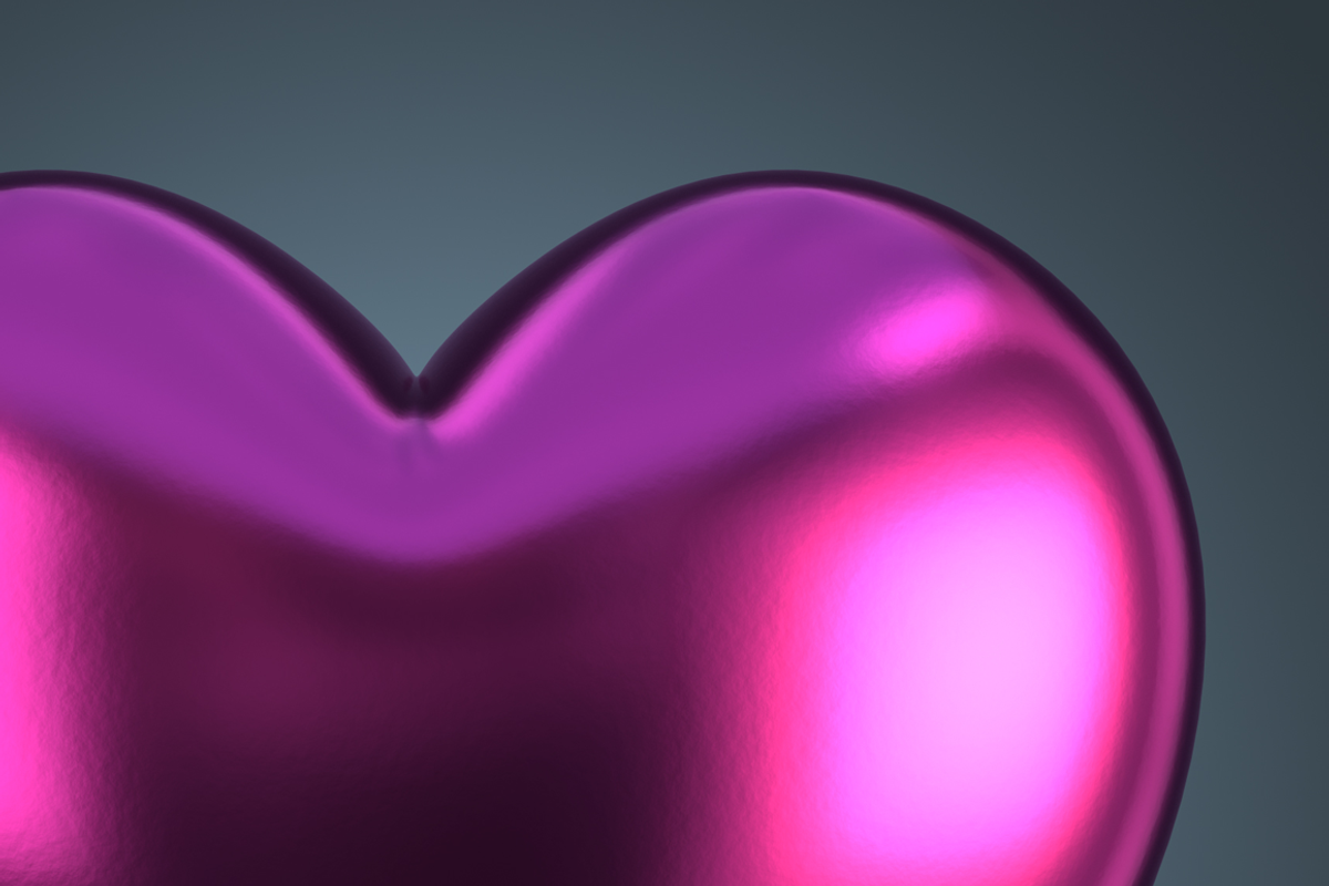 Pink Anodised Heart Shape, an Object Graphic by Industrial Artworks (Photo 2 of 2)