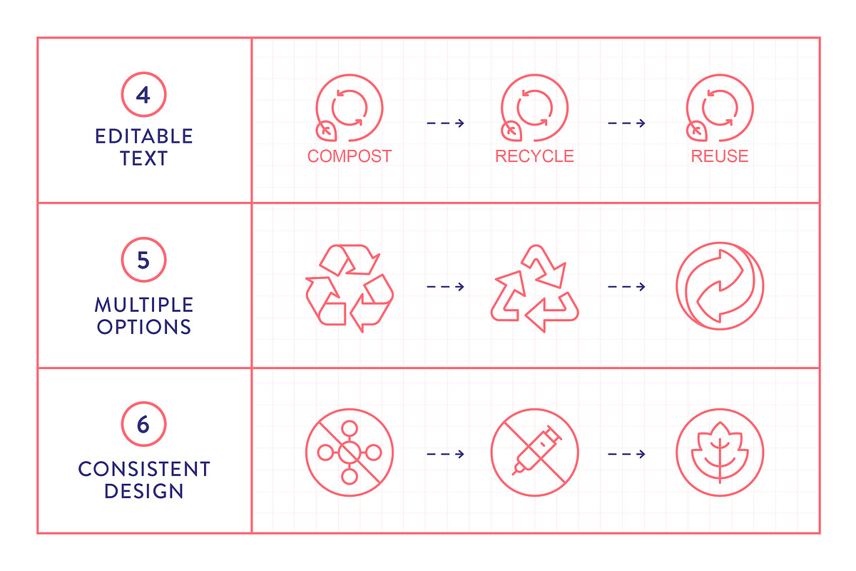 Sustainable Packaging Line Icons, an Outline Icon by Made by Made (Photo 4 of 8)