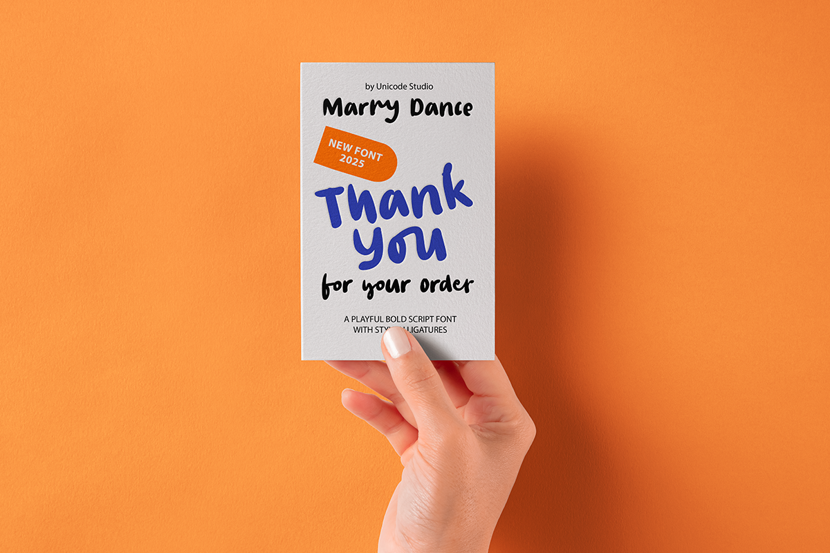 Marry Dance - Playful Script Font, a Handwritten Font by Unicode Studio (Photo 12 of 12)