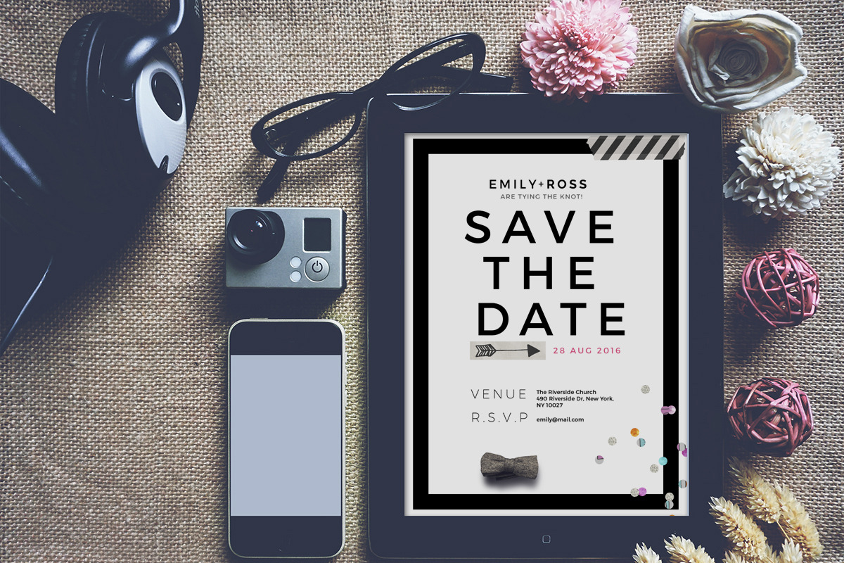 Modern | Minimal {Save the Date-DIY}, an Invitation Template by Kreativity13 (Photo 2 of 2)