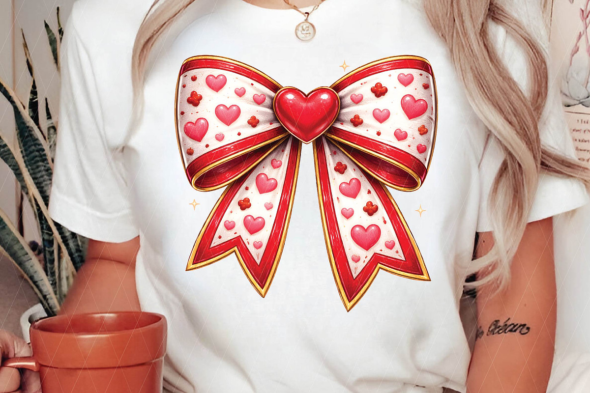 Coquette Bow Heart Png, Valentine De, an Illustration by DreamPrint404 (Photo 3 of 6)
