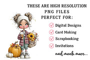 Autumn Whimsical Nurse Clipart, a Seasonal Illustration by OK Design (Thumbnail 6 of 6)
