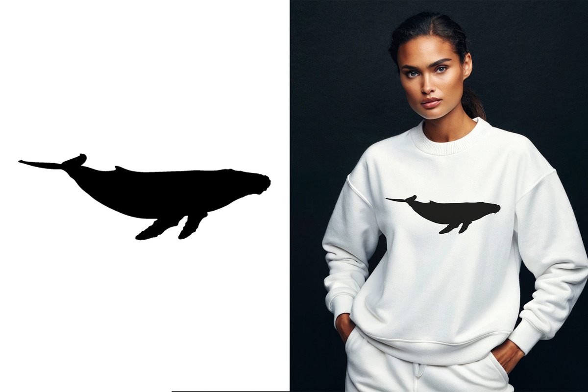 Whale Silhouette Vector Set Humpback, an Animal Illustration by Unique Design Team (Photo 1 of 5)