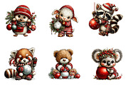 Christmas Animals Clipart, a Seasonal Illustration by CreationArt (Thumbnail 5 of 6)