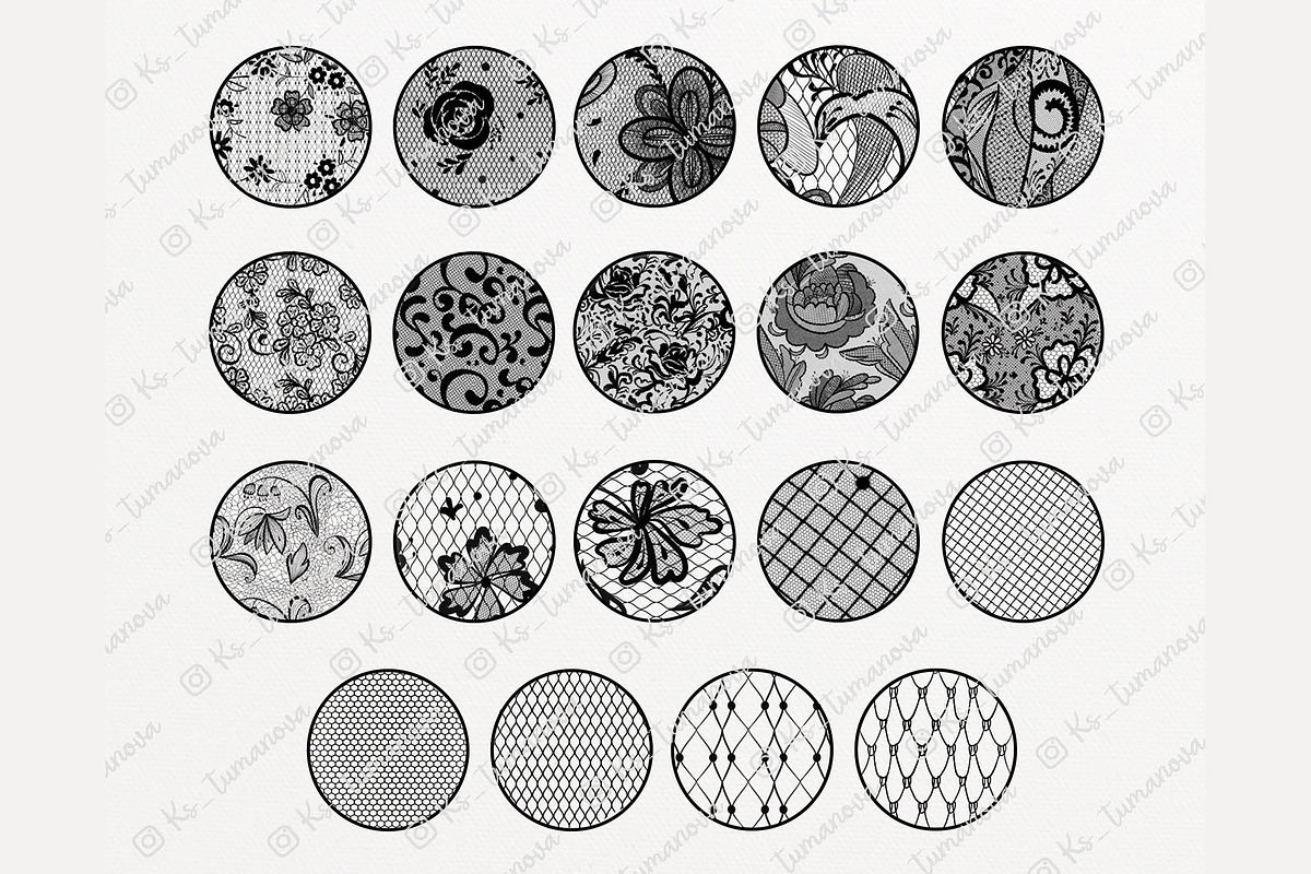 Procreate lace texture brushes, a Brush Add-On by KsTumanova (Photo 2 of 4)