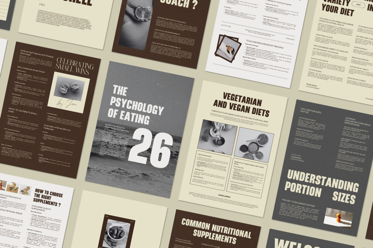 60 Health & Wellness Workbook Canva, a Presentation Template by Amaré Creative (Photo 2 of 6)