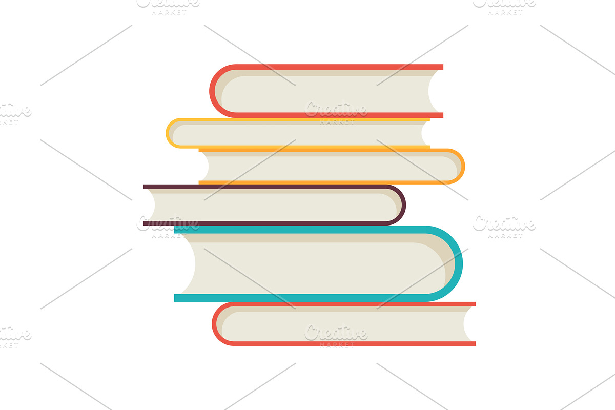 Vector books icon. Learning or, an Education Illustration by the8monkey