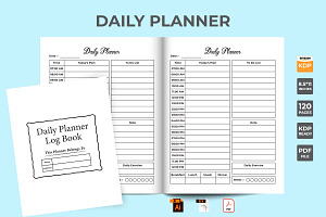 Daily Planner Log Book KDP Interior