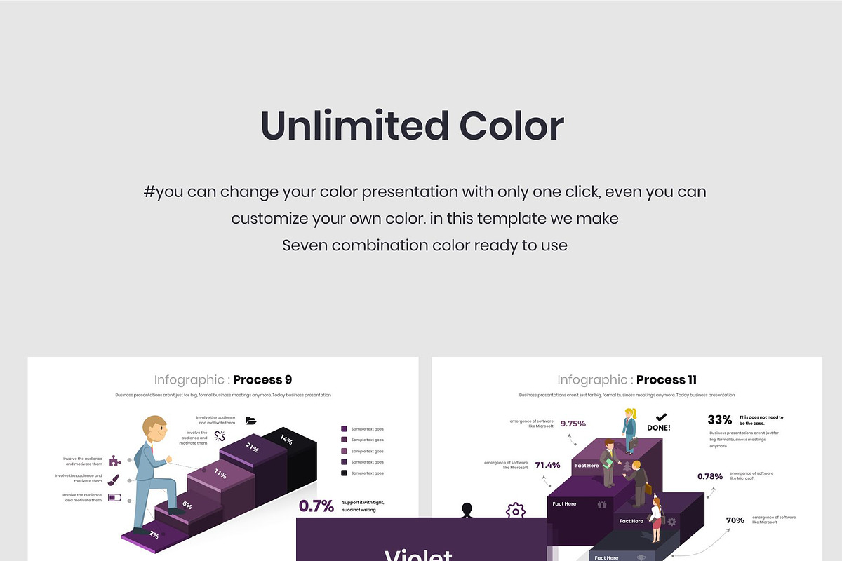 Process Infographic PowerPoint, a Presentation Template by Mikokit (Photo 3 of 4)