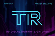 Etronika - An 80s Synthwave Dream, a Sans Serif Font by Parker Creative (Thumbnail 8 of 9)